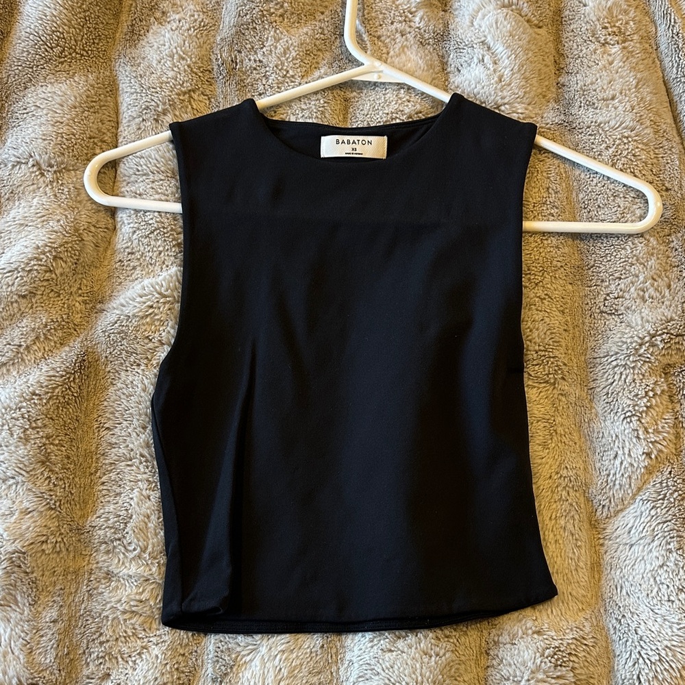 Babaton aritzia Classic Black Contour Tank Top